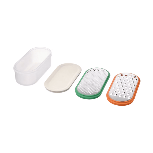 UPPFYLLD Grater with container, set of 4, mixed colours