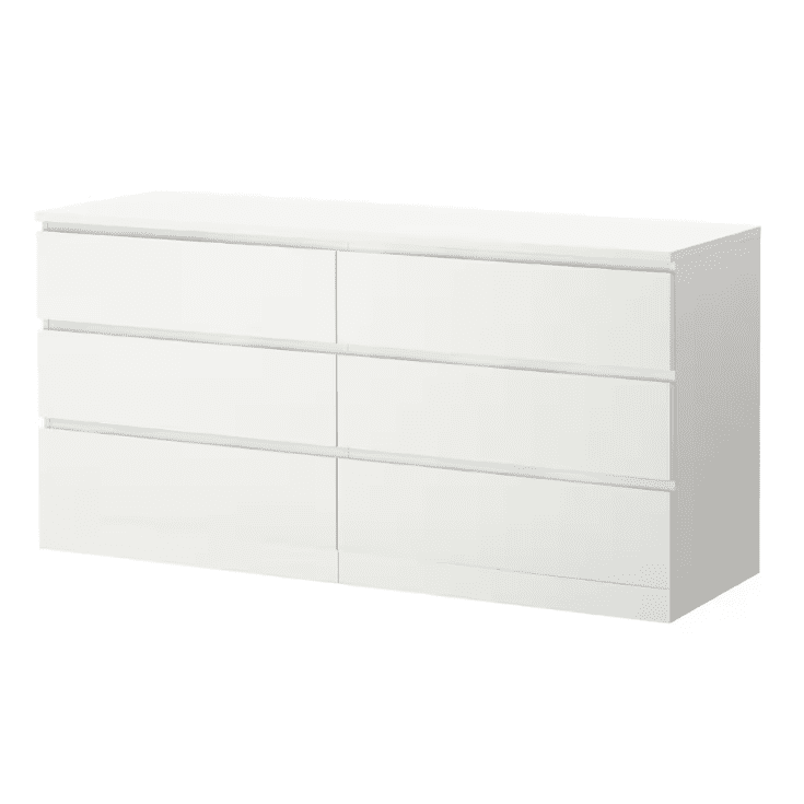 MALM Chest of 6 drawers, white, 160x78 cm