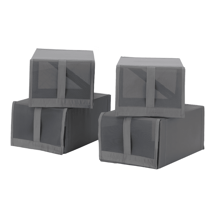 SKUBB Shoe box, dark grey, 22x34x16 cm